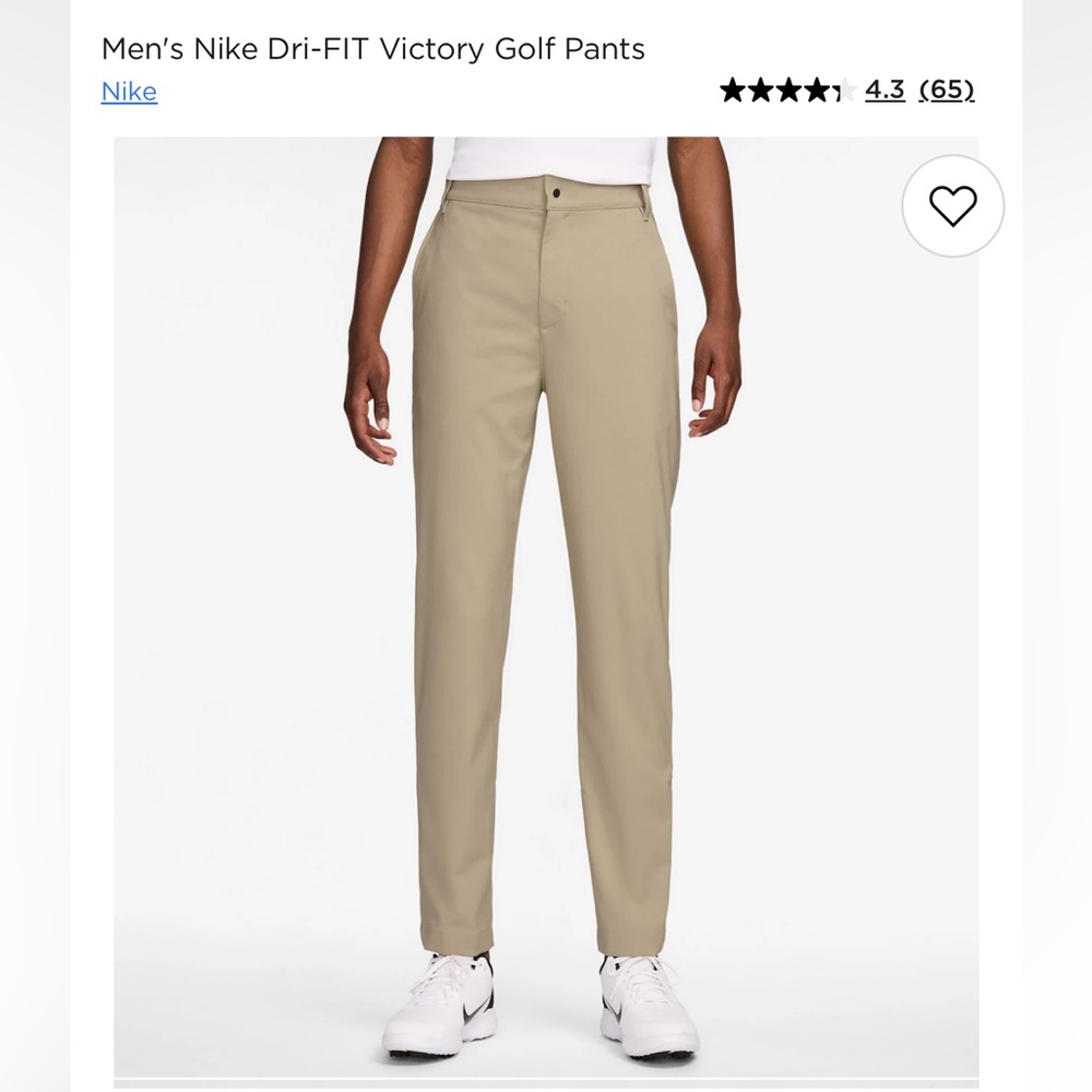 Nike Dri-FIT Victory Men's Golf Pants in Khaki Size 34x32